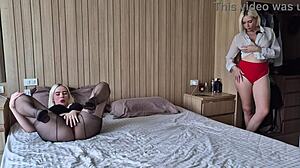 Spying on Masturbating Stepsister Seducing Me in Tights