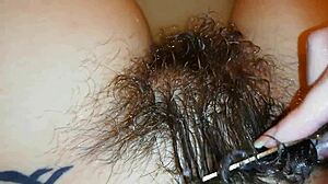 hairy bush dives underwater in this super close-up fetish pussy video