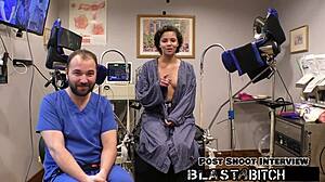 Doctor treats patient Rebel Wyatt in hospital