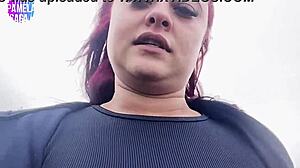 Big Tits Babe Flashing Ass in Doggystyle on Beach in Front of Everyone