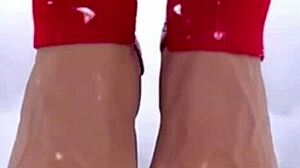 Horny Stepmom Teases in Sexy Christmas Bikini with Dirty Talk.