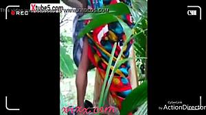 Hey, wanna see this Indian aunty handle big toys outdoors?