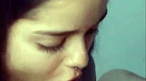 Novinha Gives Deep Sloppy Blowjob Swallows Cum Completely