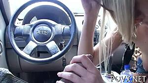 Hot girl shows off her breasts in pov