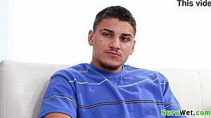 Gorgeous blonde masseuse Alexis Malone seduces with nuru gel