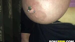 tied bbw tits punished roughly in garage