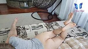 Intimate homemade session with a partner