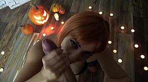 halloween night hot sex with horny witch kk060