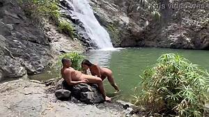 Model Aisha Ferrari caught banging Mexican soldier outdoors at Playa El Carmen. Viral clip shows public action in Quintana Roo monument!
