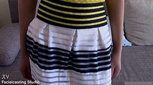 Kitty Lovedream in European casting interview