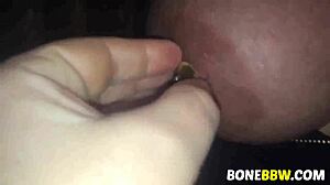 tied bbw tits punished roughly in garage