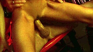 Blonde milf in heels gets pounded in castle red light! 🔥