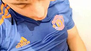 Cute French boy pisses and cums on face! 😲