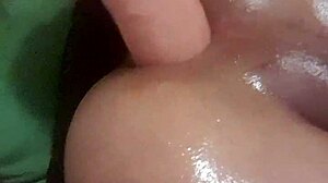 Tight Shemale Stretches with 11-Inch Dildo in Solo Play