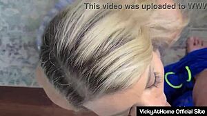 Hot vicky vette feels intense pleasure in creampie