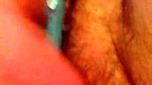 Rubbing my hairy pussy again for intense masturbation