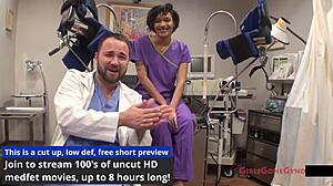 hey, jackies banes gets gyno exam by nurse lilith rose on hidden cam!