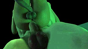 근육질 딜도걸이 블랙 쉐메일 손가락질하고 세게 박아버림