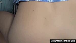 Hot vicky vette feels intense pleasure in creampie