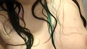 Blonde MILF’s First Wet Shower with Dildo Play