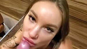 Monika Fox's Quick Sex and Blowjob in Hallway