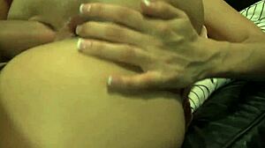 I watch blonde stripper Jenny Hendrix perform a wild striptease and make him cum.