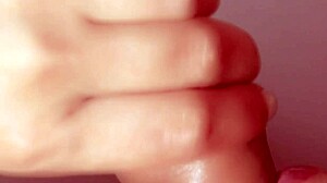 Japanese wife, are you cheating with that monster cock in close-up blowjob?