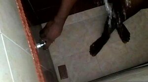 Horny Girlfriend And Friend Use Toys In Bathroom Shower Spy Scene