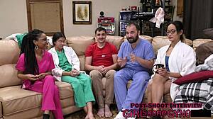 aria nicole, spread your shaved pussy for doctor tampa's catheter?