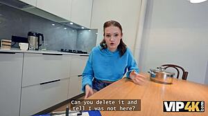 Russian College Slut Tries First Anal for Apartment Deal