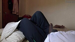 Hotel maid shocked as I flash my big black French cock for a handjob.