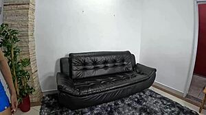 Brazilian Amateur Clarissa Santana's First Time with Cock on Camera. Her Shaved Pussy Gets Wet!