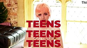 hot british 18-year-old bangs hard in her tight panties