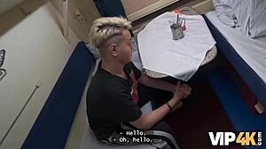 why does this young redhead do anal for a stranger in the train?