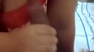 Naughty housewife confesses, husband listens with hand on cock 😏
