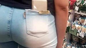 i spied on her hot ass in the shop