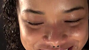 tanned latina devours cock with cream for explosive load