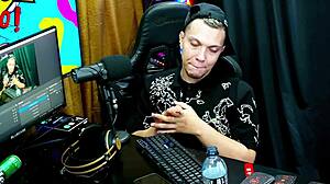 victoria camargo on all fours with hairy pussy out during podcast