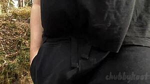 chubbykaot flashes in the forest once more