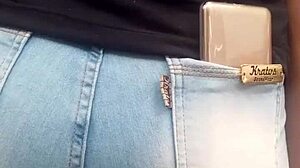 i spied on her hot ass in the shop