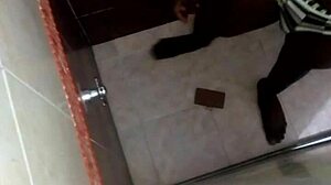 Horny Girlfriend And Friend Use Toys In Bathroom Shower Spy Scene