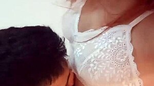 Novinho Craves My Juicy Pussy, Surprised with Wet Load!