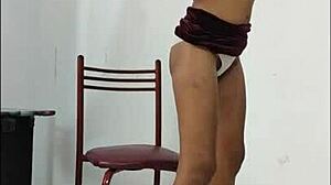 Sensual latina brunette with natural tits dances provocatively. Her hips and buttocks mesmerize in real african-american porn.