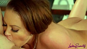 jessica ryan and carmen valentina explore lesbian sexuality with muff diving and kissing