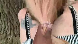 we got caught in the forest as she begged passionately