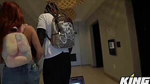 Redhead Bent Over for Intense Interracial Face Fucking with BBC