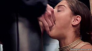 Gagged Teen 18+ Slave in Hardcore Anal Threesome Action