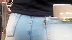 i spied on her hot ass in the shop