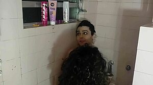 amateur transvestites get steamy with anal play before morning shower