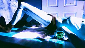 Stretching On Floor With Roller Briefs Winter Sun Relief